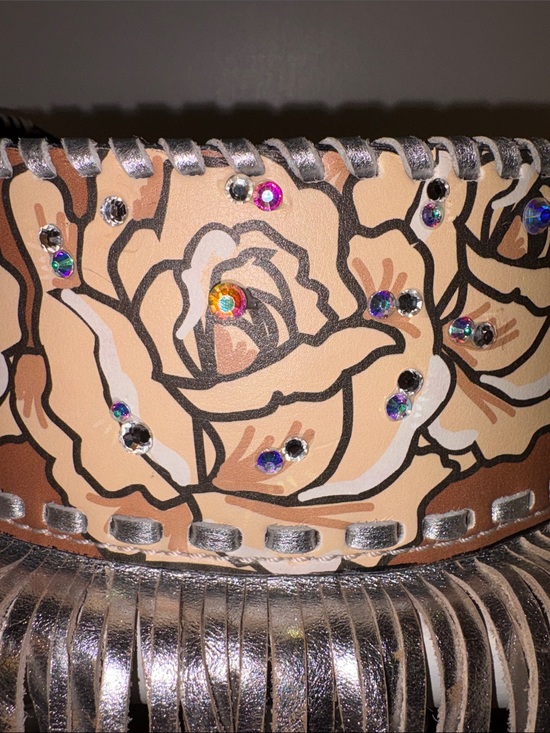 Rodeo Quincy Roses and Fringe Leather belt main image 7